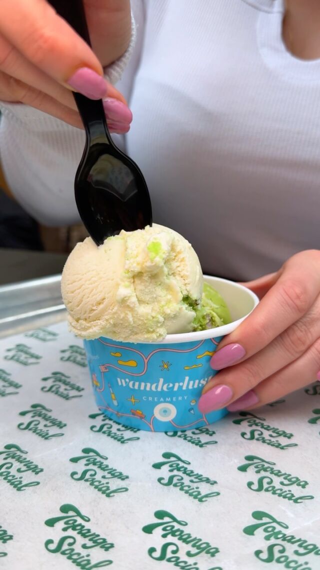 Why get one scoop when you can get two scoops⁉️🍨🍨 Who’s picking up their favorite @WanderlustCreamery ice cream this week⁉️🍨😍 Find Wanderlust Creamery along with a variety of other options inside of the one and only #TopangaSocial! 😮‍💨 See you soon! 😉🙌